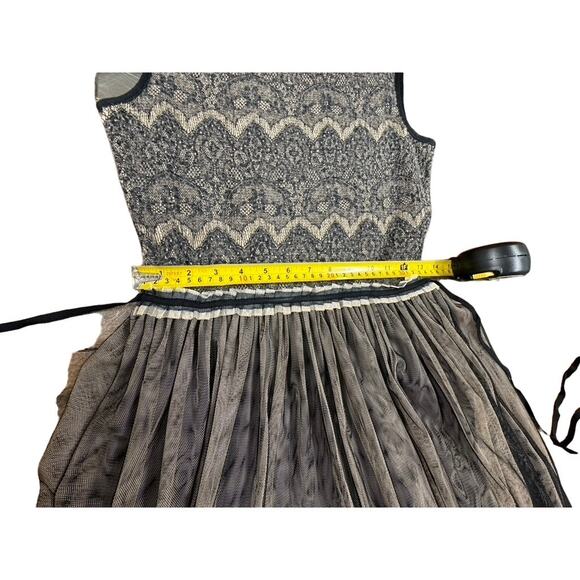 "Julienne W", Ballerina, Lace, Classy Goth, Black Fairy, Flutter,Dress, Size XS - Picture 6 of 8